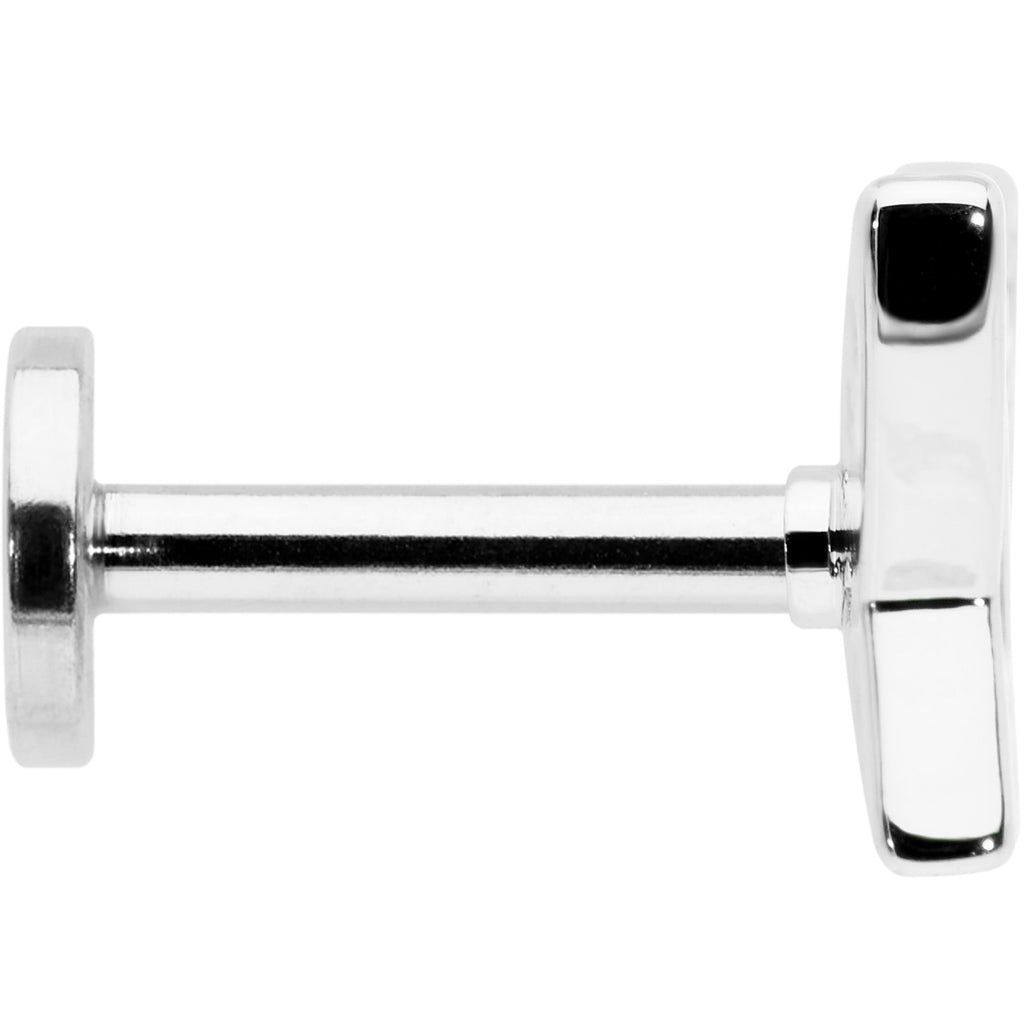 16G 1/4 Clear CZ Gem Butterfly Internally Threaded Labret Tragus