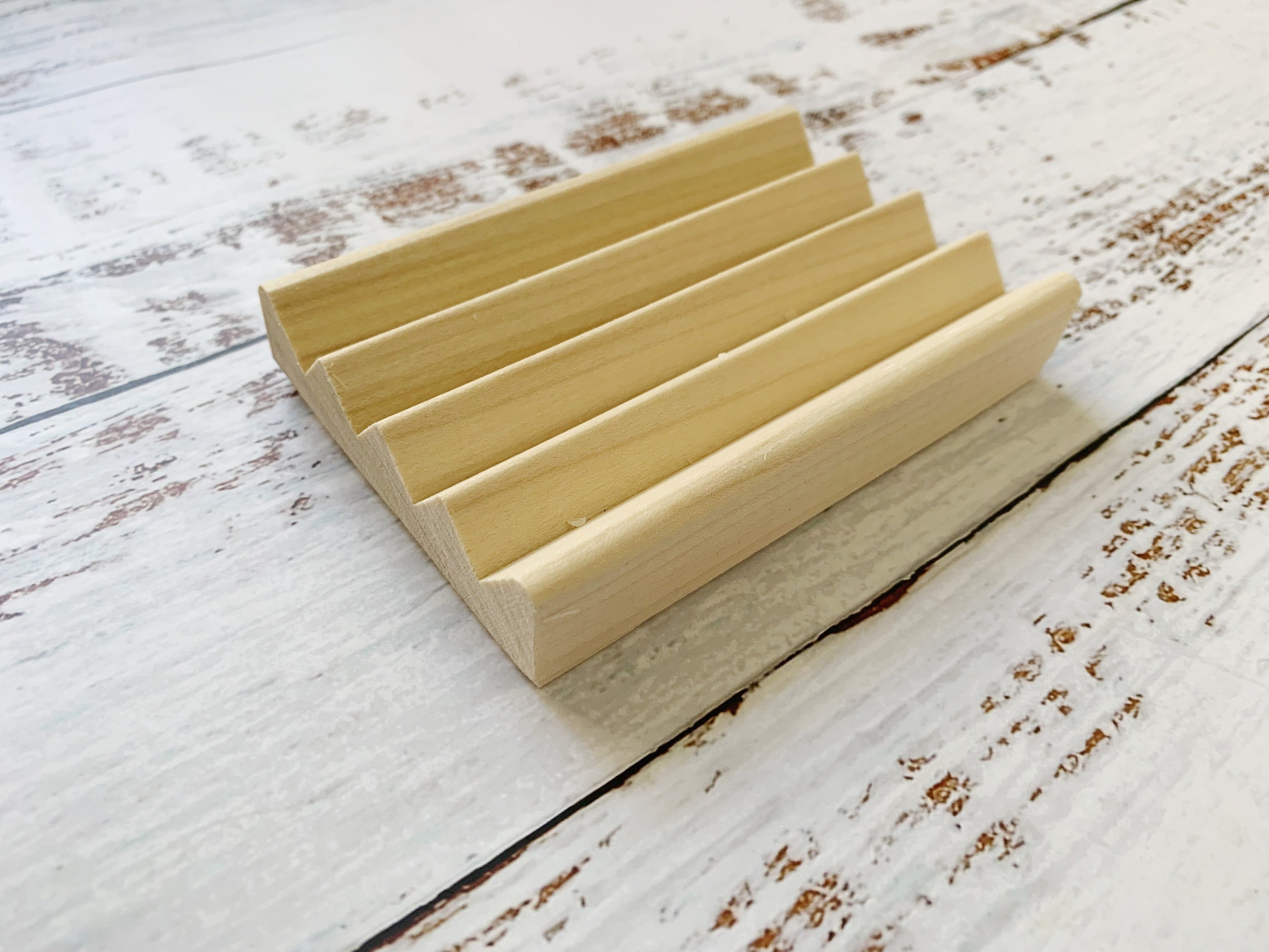 Wooden Soap Dish Set of Two - Durable Natural Bath Accessory