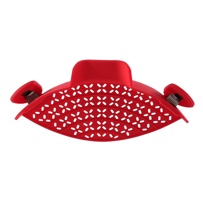Silicone Pot Side Drain Stopper - Spill-Proof Kitchen Strainer