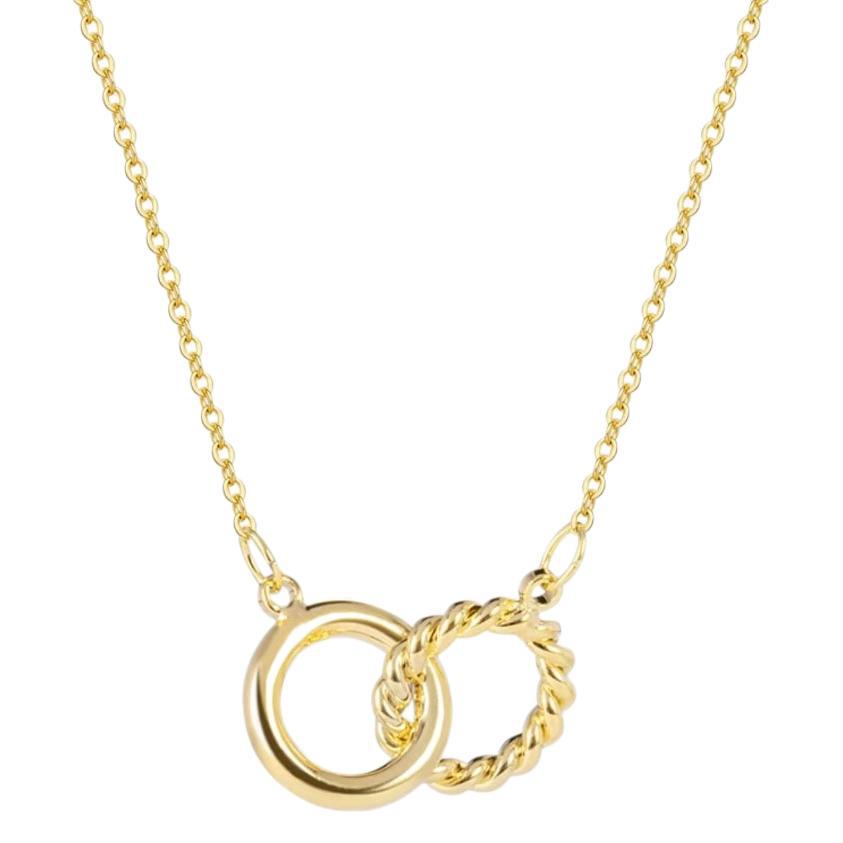 Fashionable And Personalized Round Double-ring Pendant