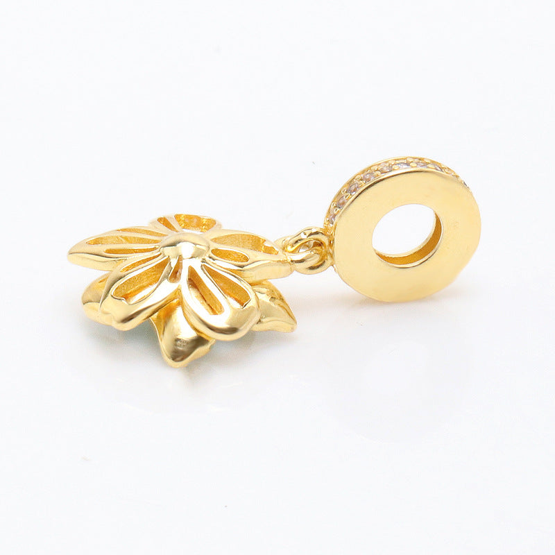 Spring Arrival Silver Cherry Blossom Pendant