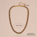 Stainless Steel Leopard-print Snake Chain Necklace