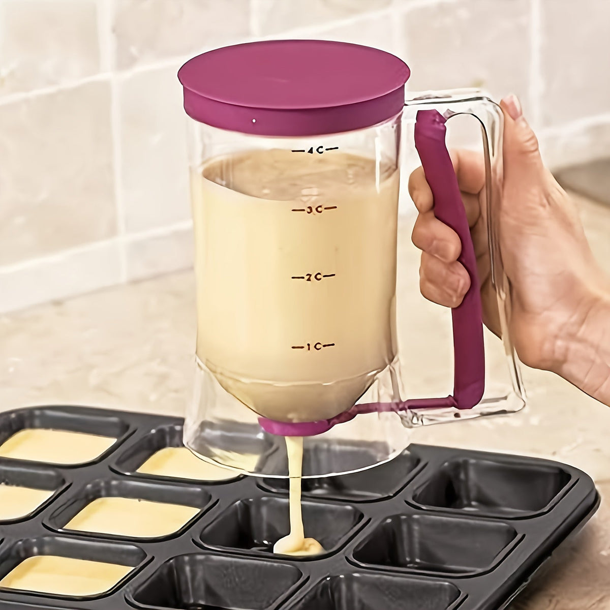 Pancake Batter Dispenser, Kitchen Dispenser for Cupcakes Waffles and Crepes
