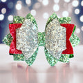 Christmas Eve Glitter Tumbler Bow