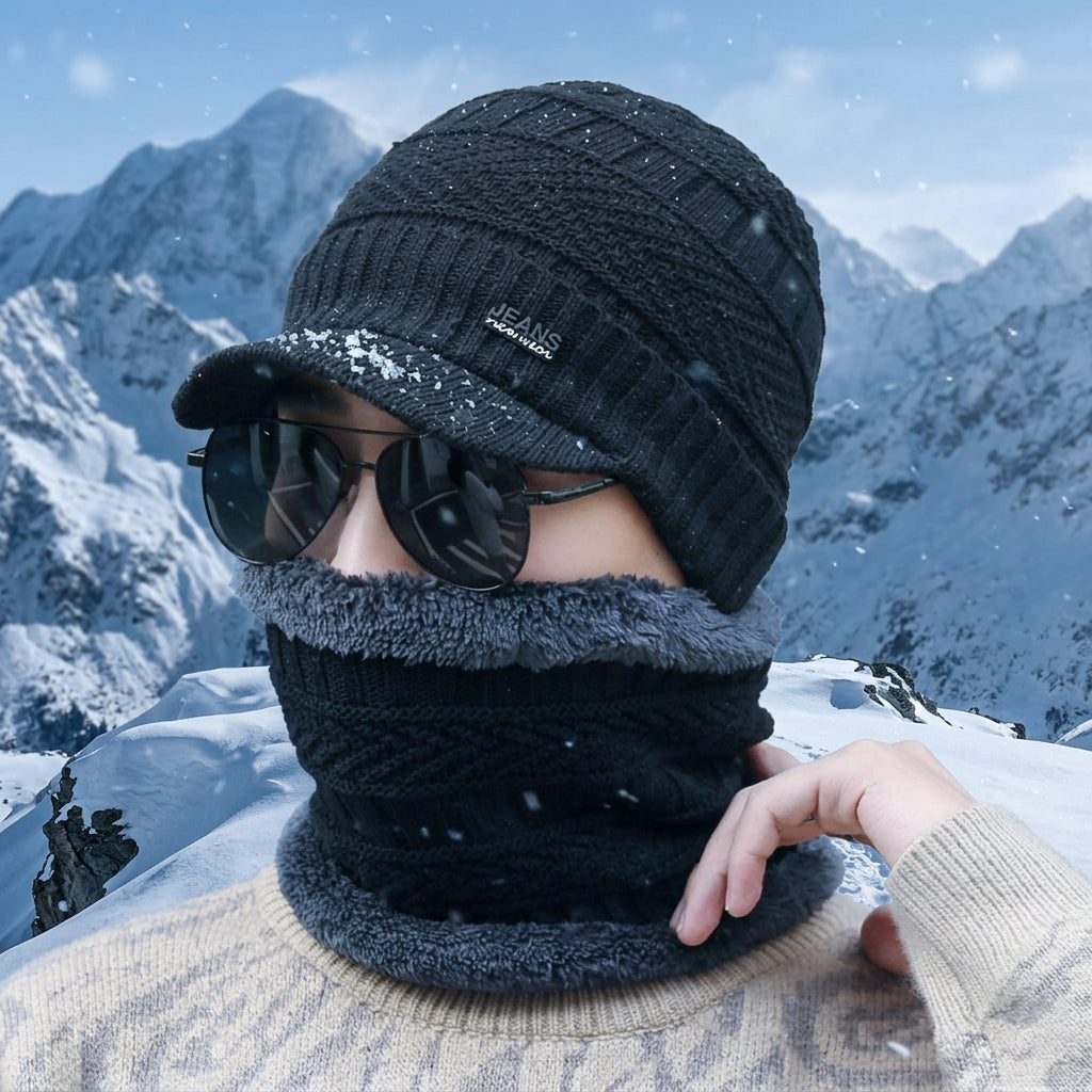 Fleece-Lined Thickened Winter Knit Beanie – Warm Dome Cap