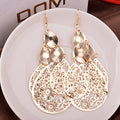 Court Hollow Multi-level Flower Retro All-match Earrings