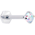 16G 5/16 Aurora CZ Gem ASTM F-136 Implant Grade Titanium Hex End Labret Tragus
