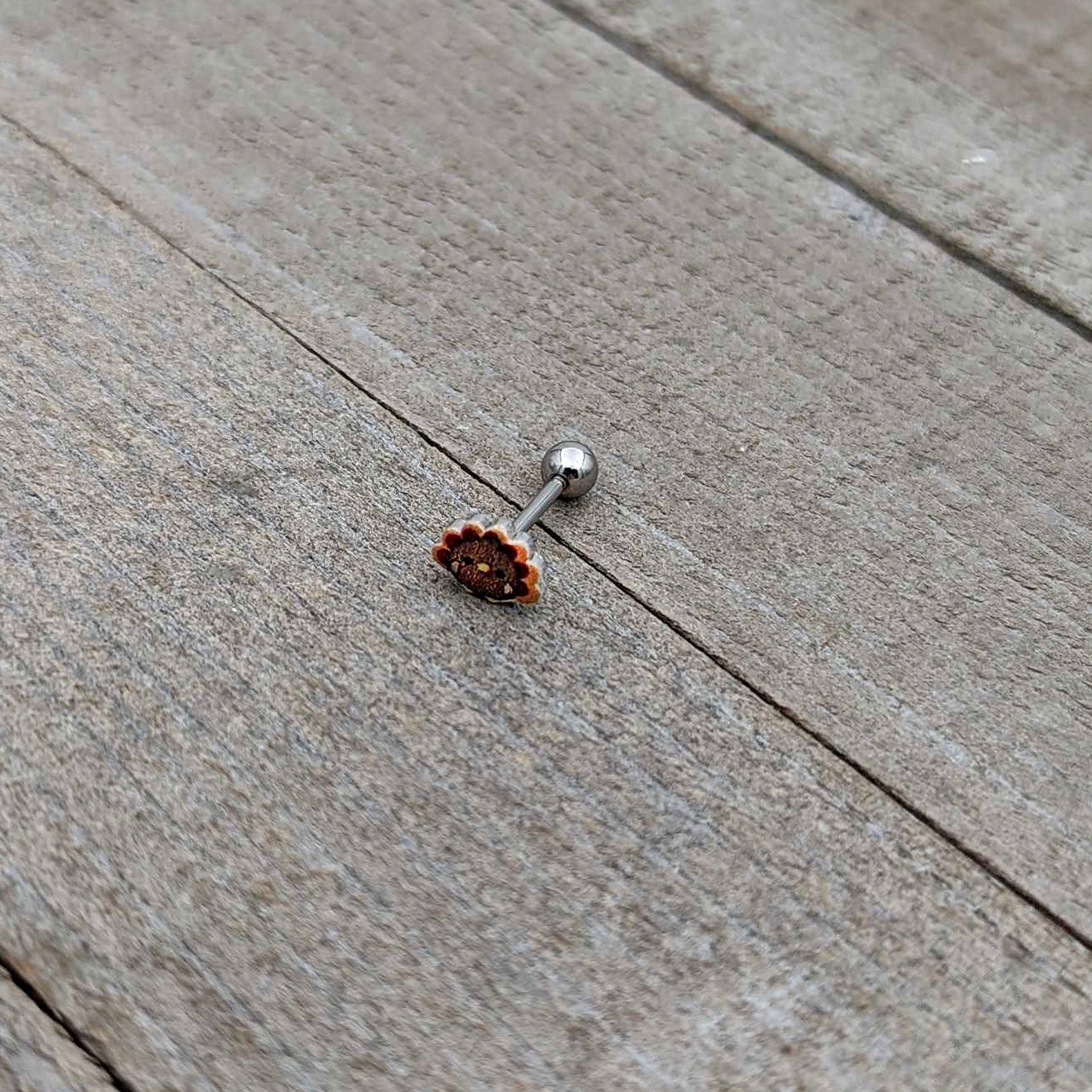16G 5/16 Sweet Tiny Turkey Thanksgiving Cartilage Tragus Earring