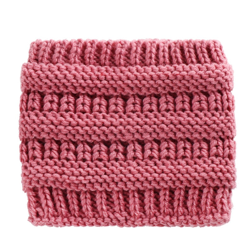 Ponytail Beanie Headwrap with Ear Warmer