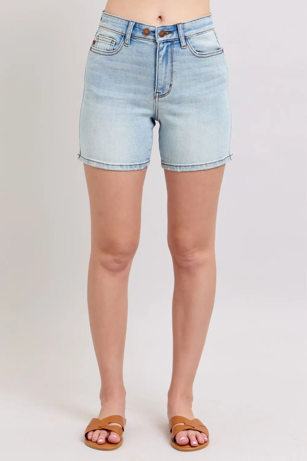Judy Blue 2 Button Denim Shorts with Pockets