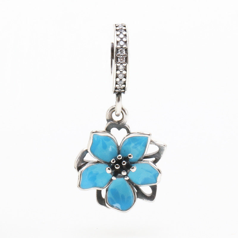 Spring Arrival Silver Cherry Blossom Pendant