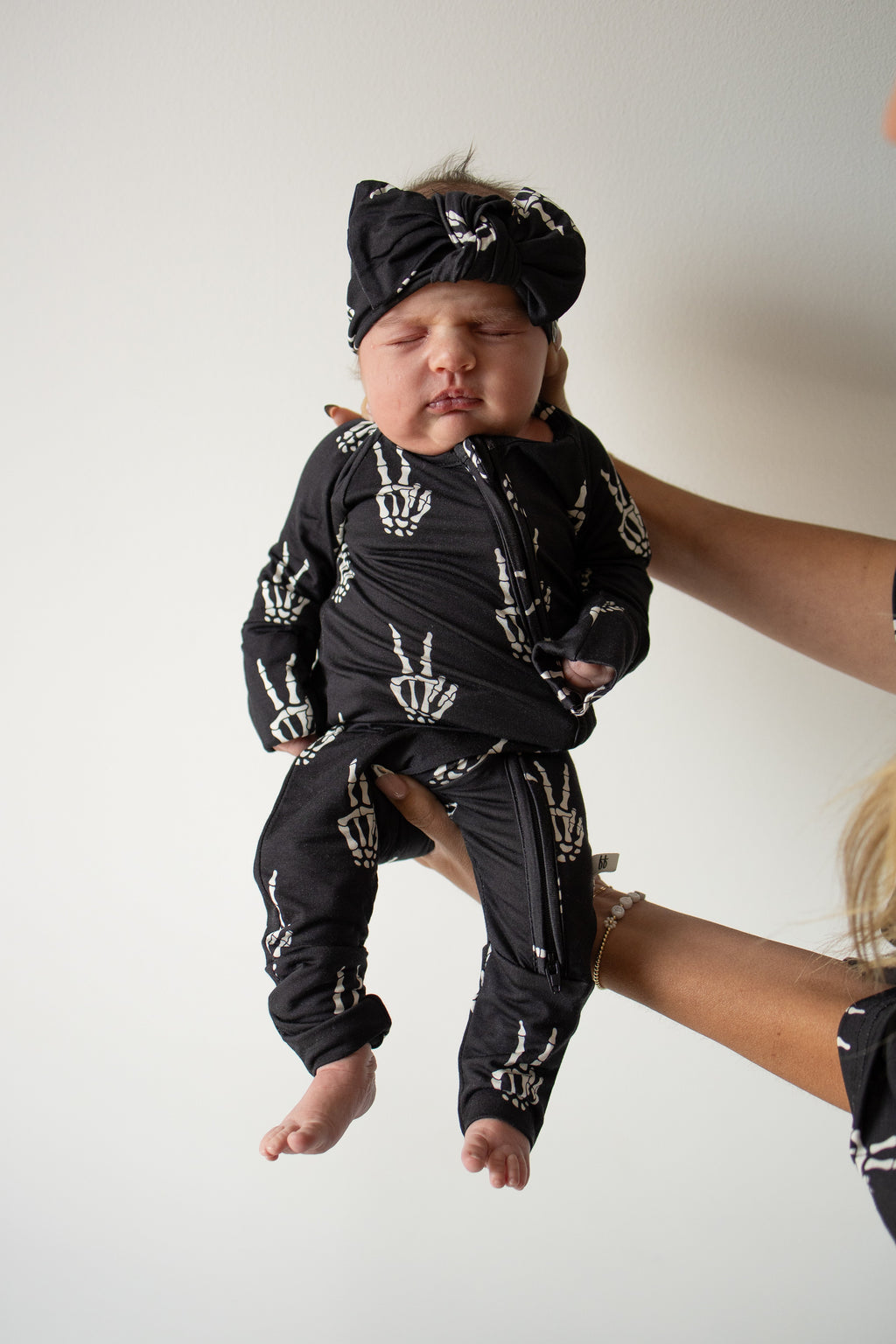 Bamboo Zip Pajamas | Midnight Skelly