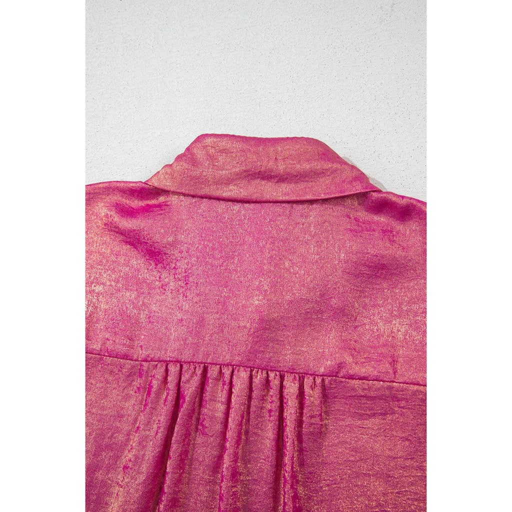 Women's Short Sleeve Button Up Shirt | Collared Blouse