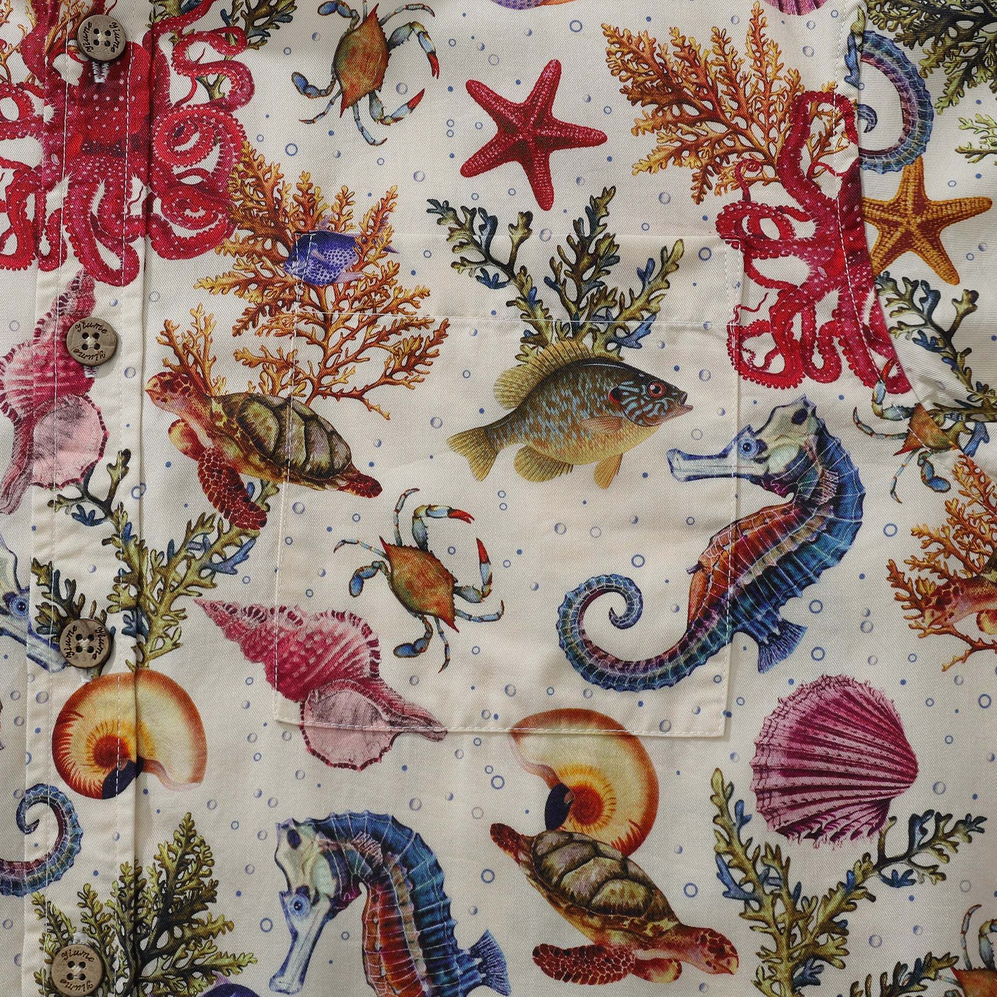 Yiume Mens Octopus Hawaiian Shirt 100% Cotton Button-down Marine Life Shirt For Gifting By Amy