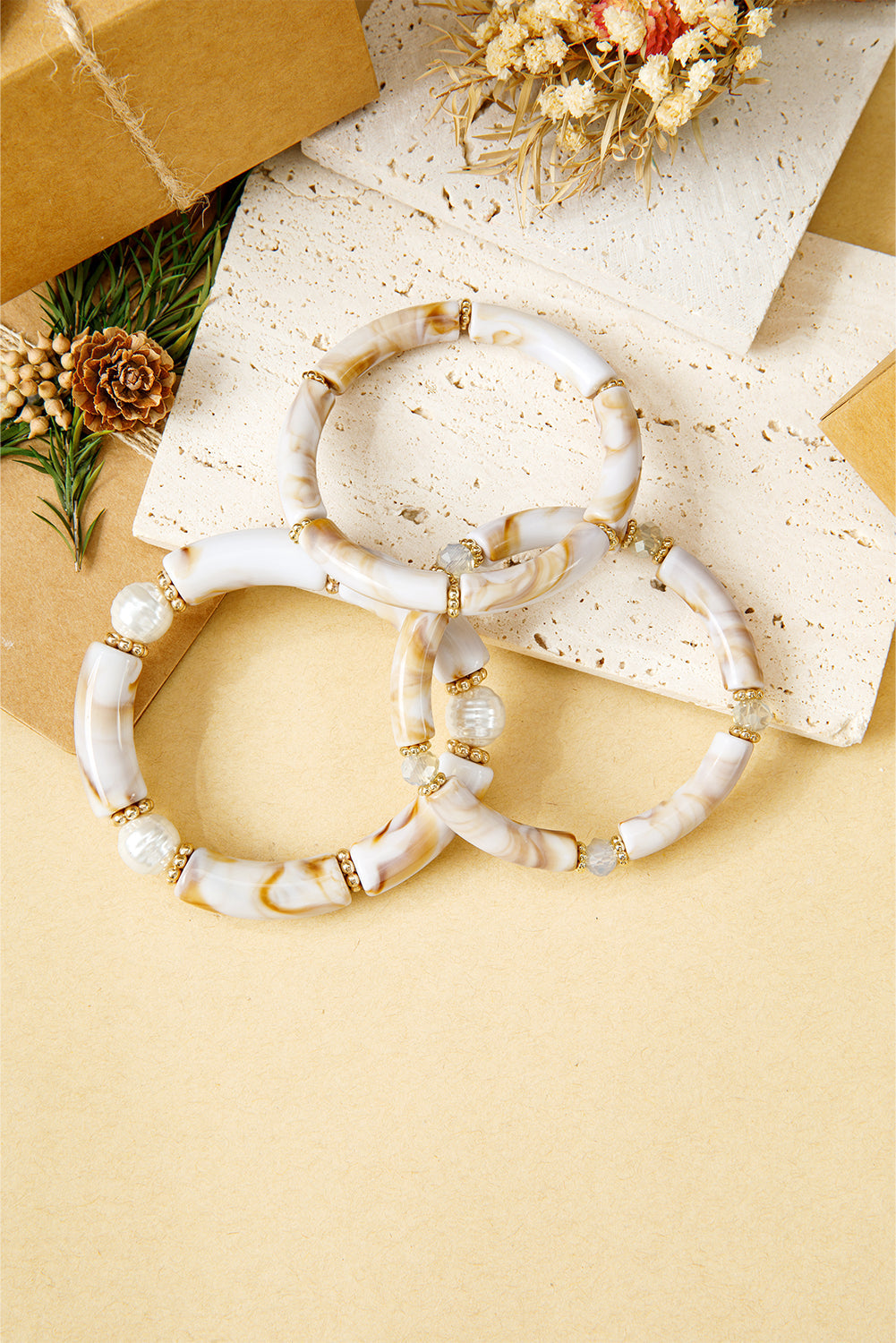 Eleanora Bead Stretch Bracelet Set