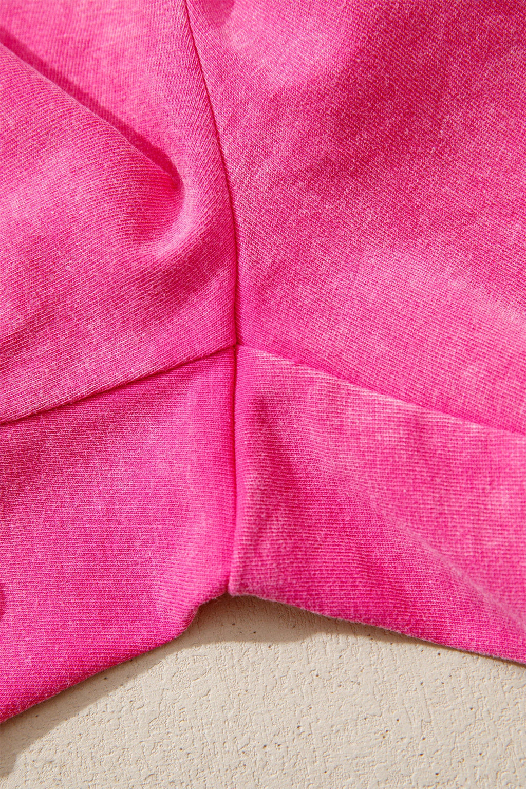 Mineral Wash Drawstring Elastic Waist Raw Cut Shorts