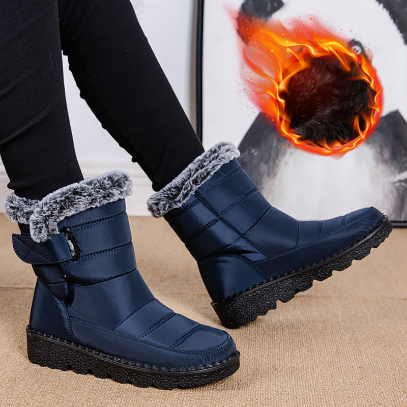 Women's Waterproof Plush Lined Snow Boots with Non-Slip Sole