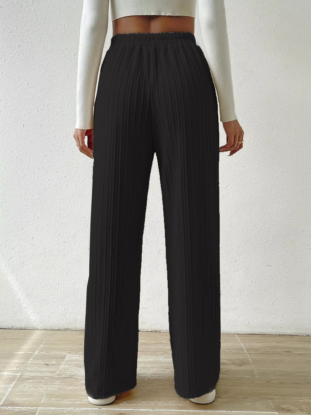 Drawstring Wide Leg Pants
