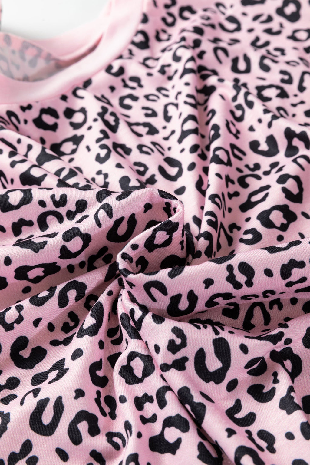 Leopard Patchwork Loose Short Sleeve Top