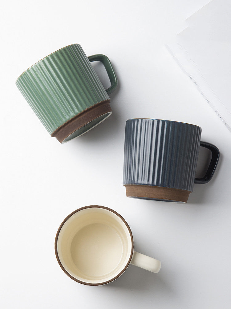 Japanese Retro Ceramic Coffee Mug - Nordic Style