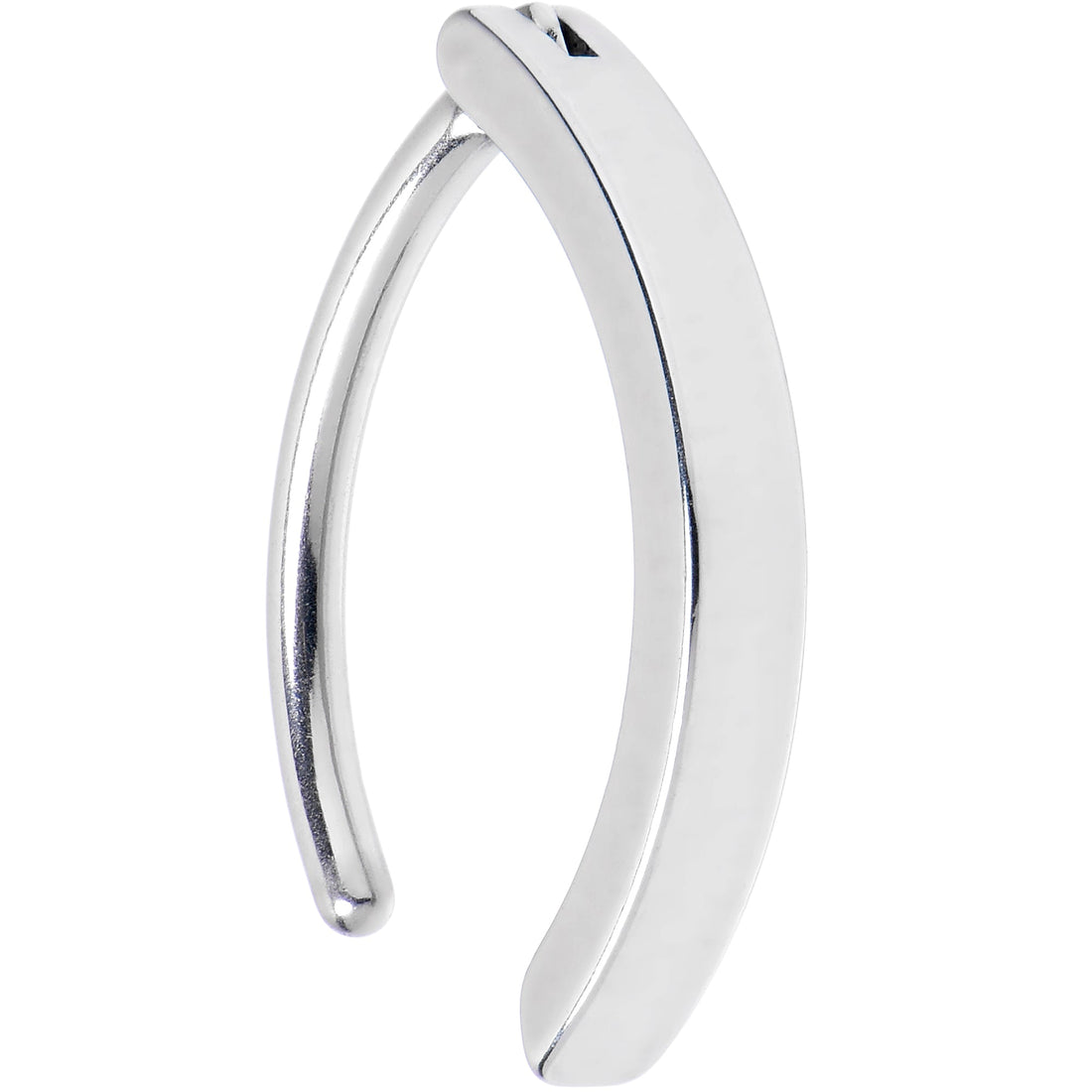 14G 9/16 316L Surgical Steel Smooth Style Hinged Hoop Belly Ring
