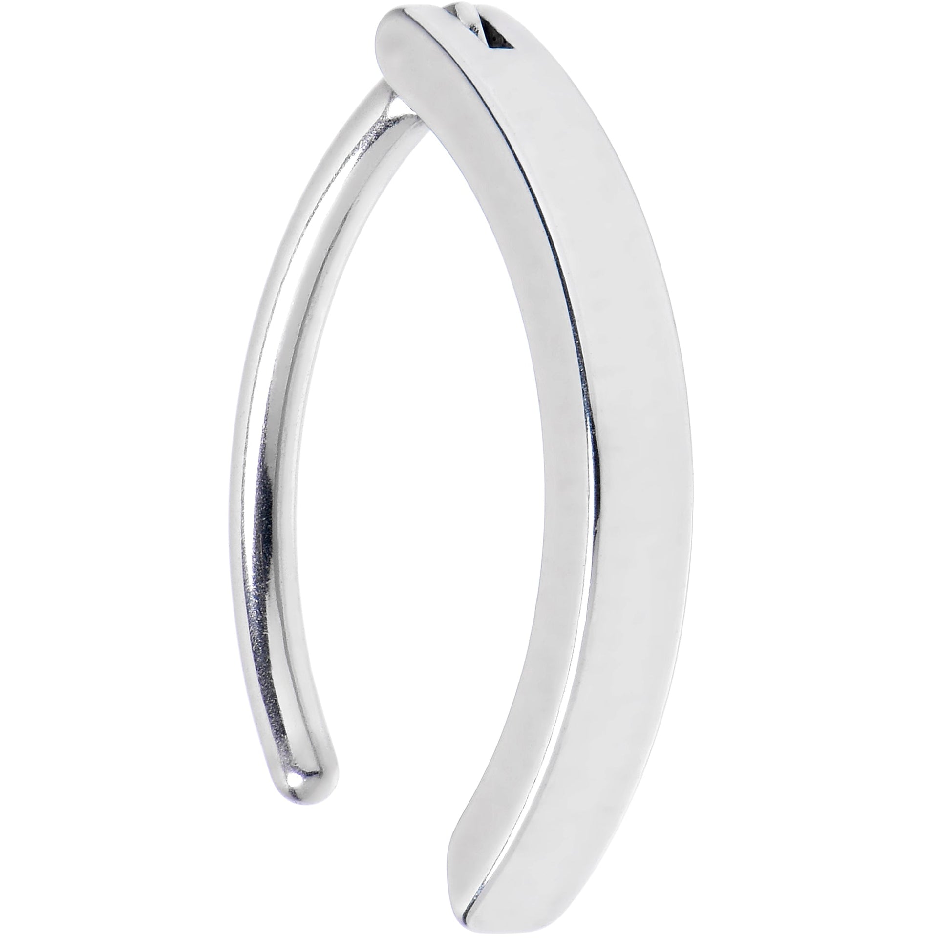 14G 9/16 316L Surgical Steel Smooth Style Hinged Hoop Belly Ring