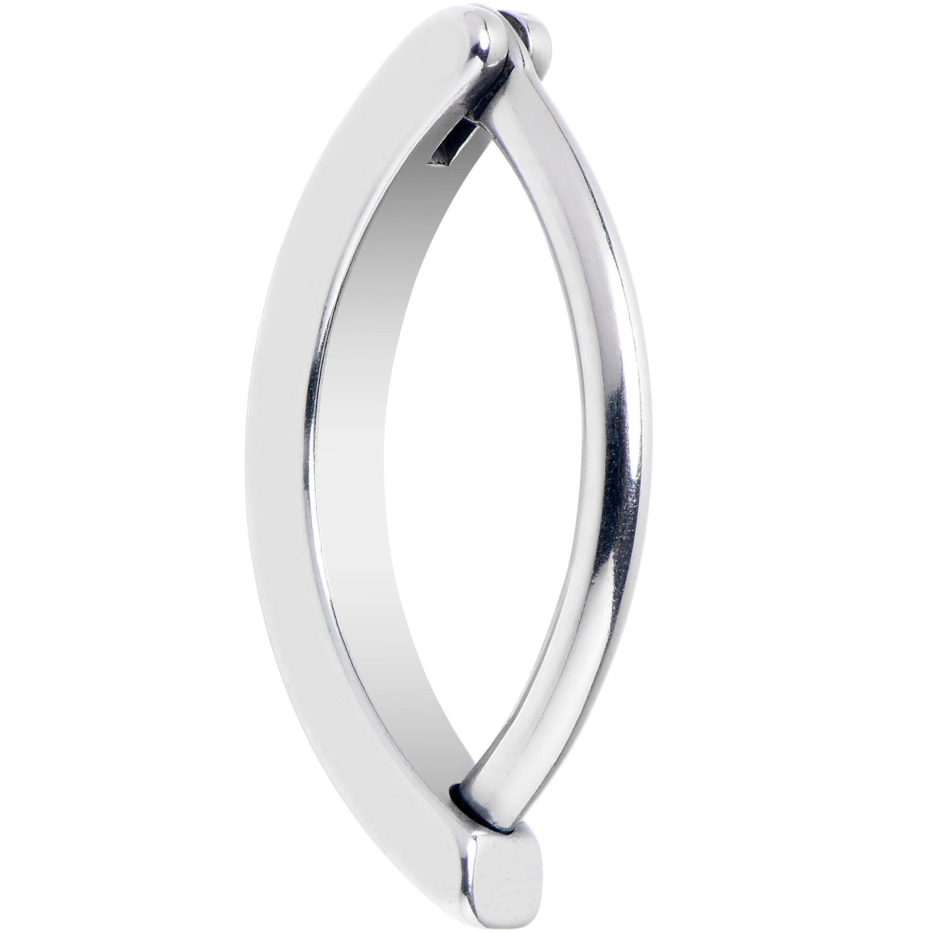 14G 9/16 316L Surgical Steel Smooth Style Hinged Hoop Belly Ring