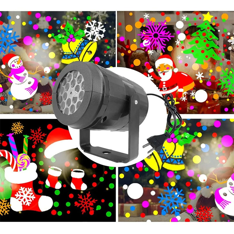 Rotating Christmas Snowflake Projector LED Light for Holiday Decor