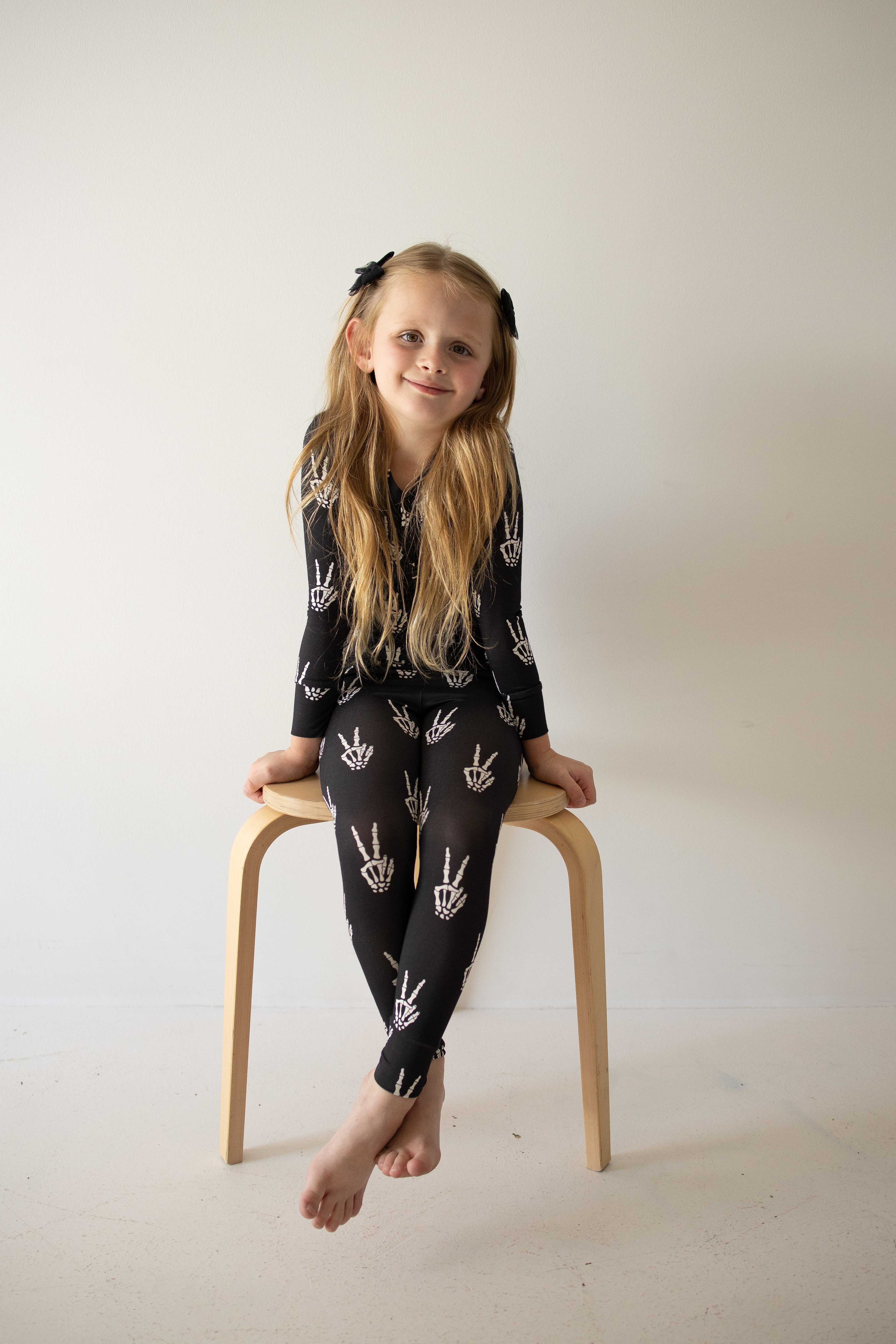 Bamboo Two Piece Pajamas | Midnight Skelly