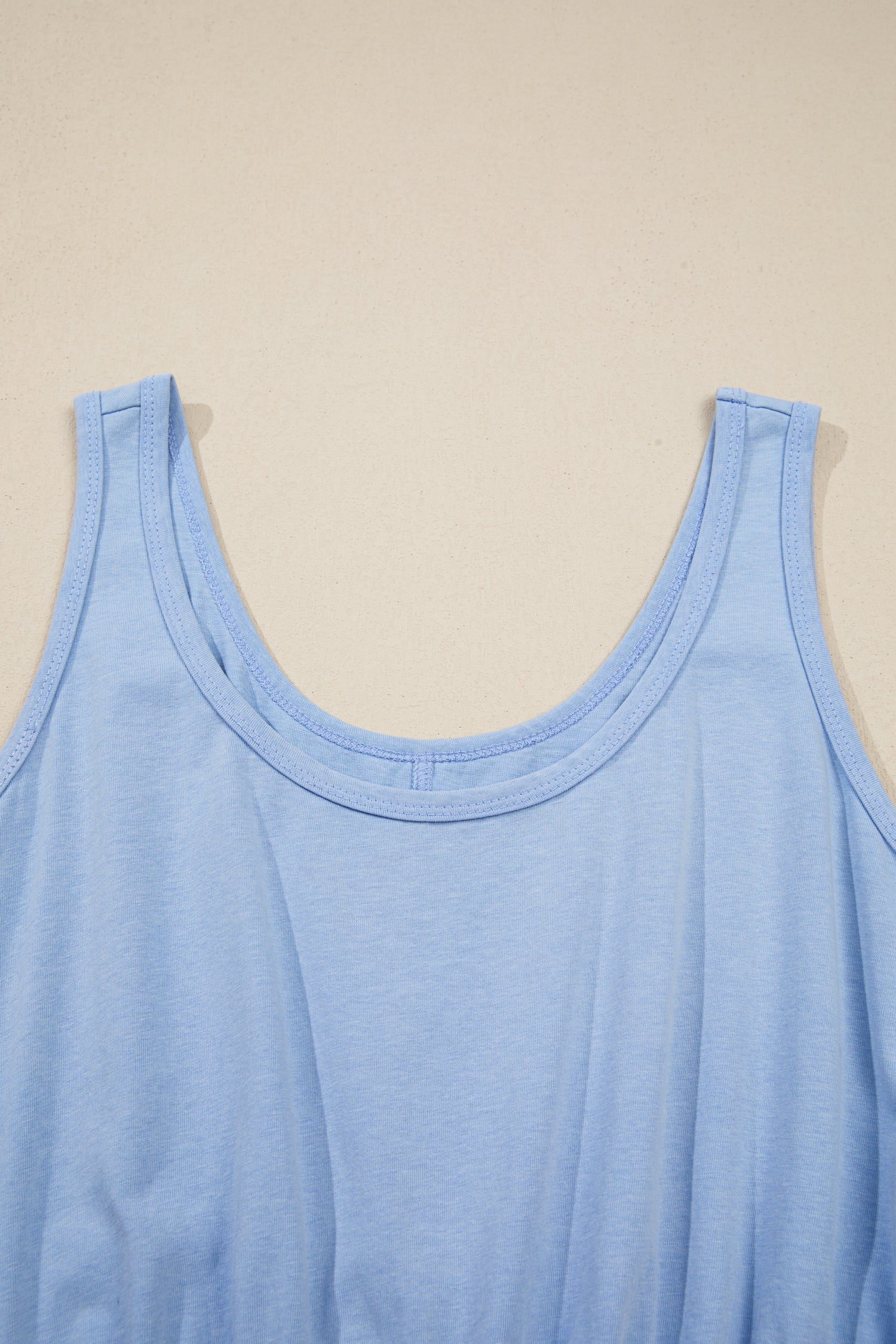 Mineral Wash Elastic Waist Cotton Tank Dress