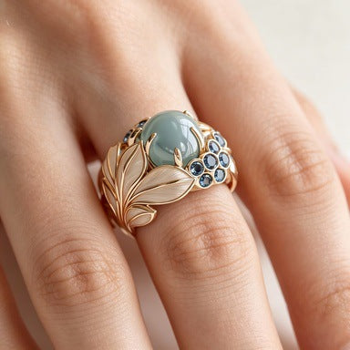Zihua Cross-Border European And American Ethnic Style Gold-Plated Zircon-Inlaid Ring, Personalized New Vintage Ring, Direct Sales From The Manufacturer