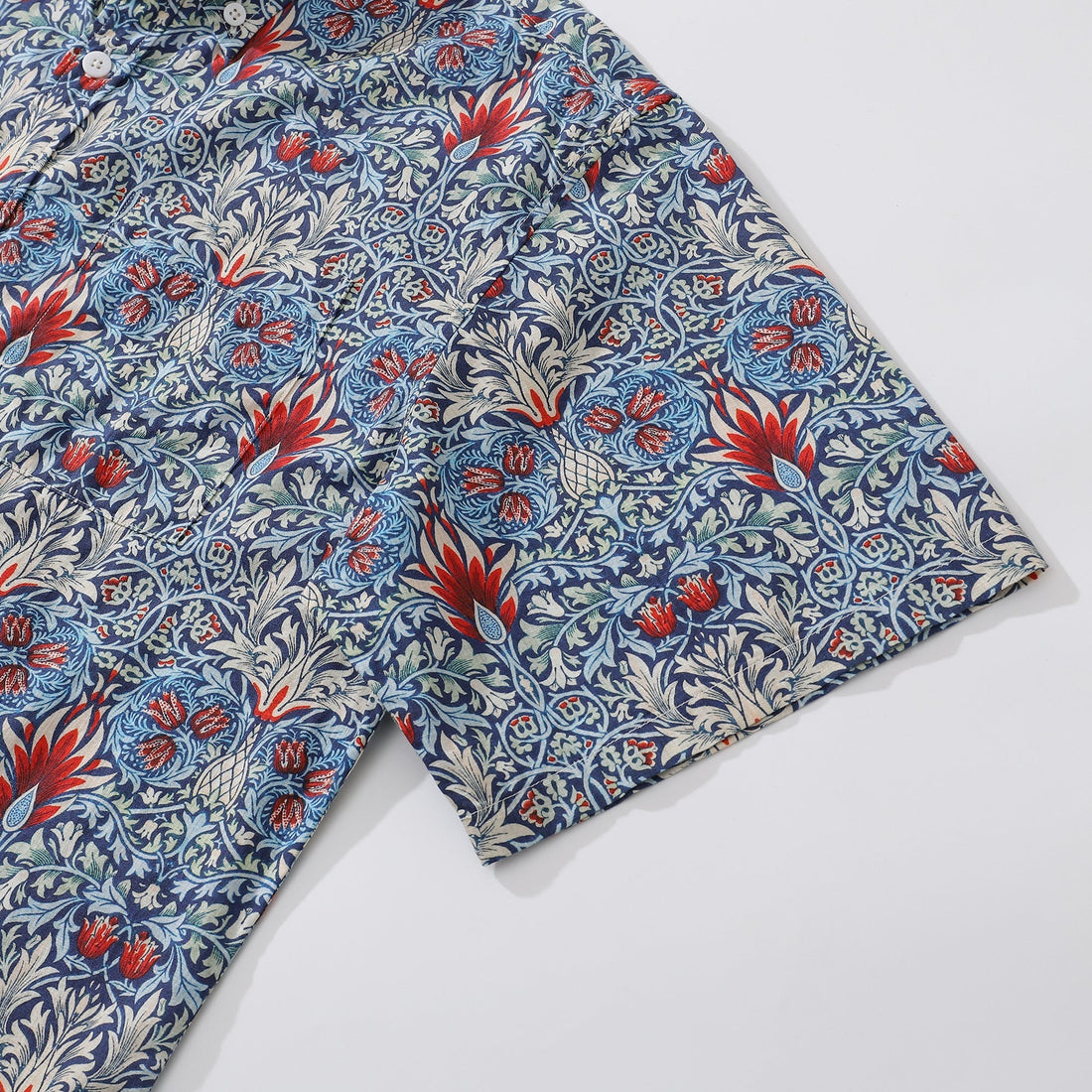 Snakehead Print Men's Designer Short Sleeve Cotton Aloha Shirt