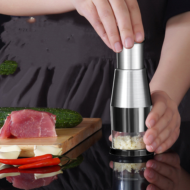 Manual Garlic Crusher and Vegetable Chopper Kitchen Gadget
