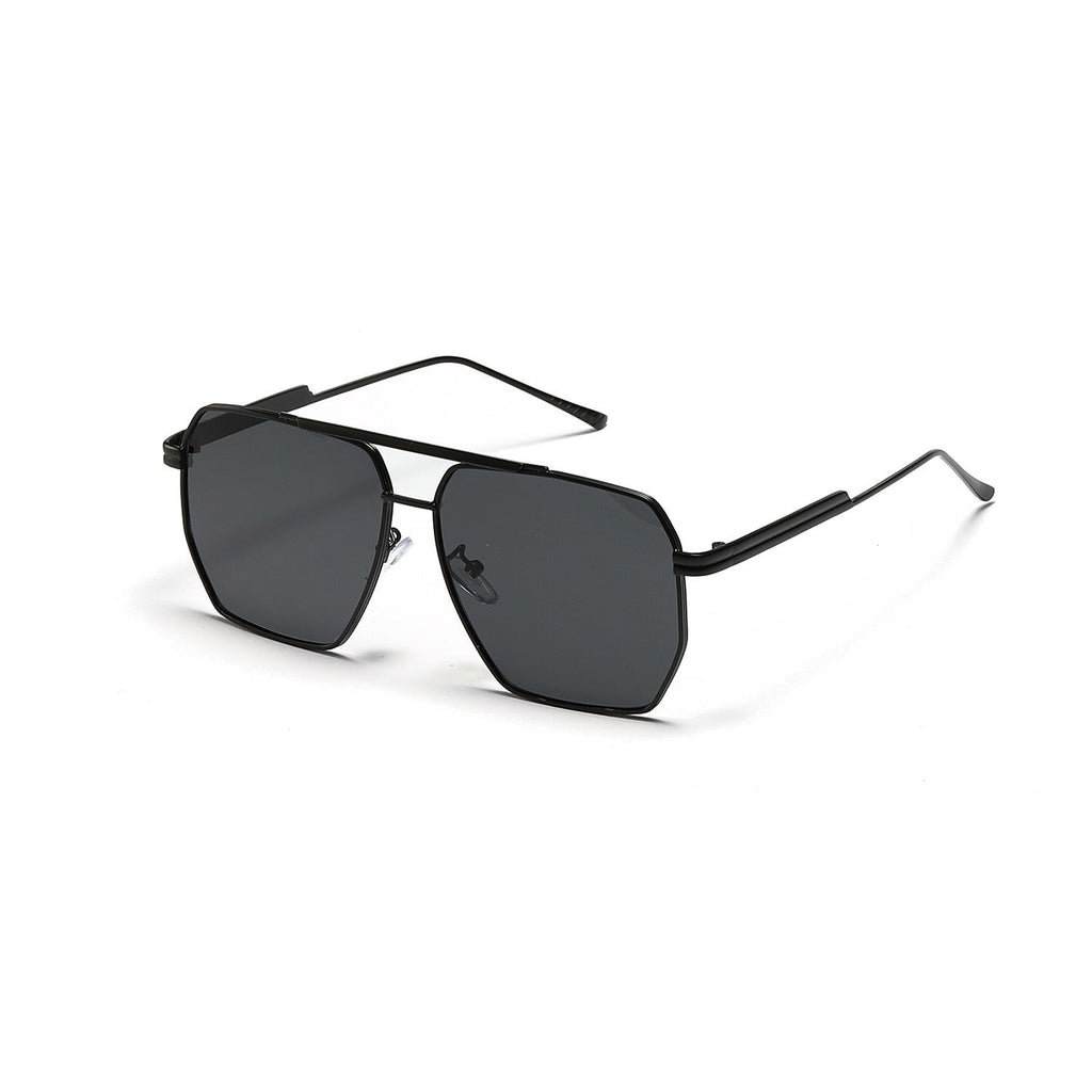 Double Beam Large Frame Sunglasses Retro Modern Eyewear