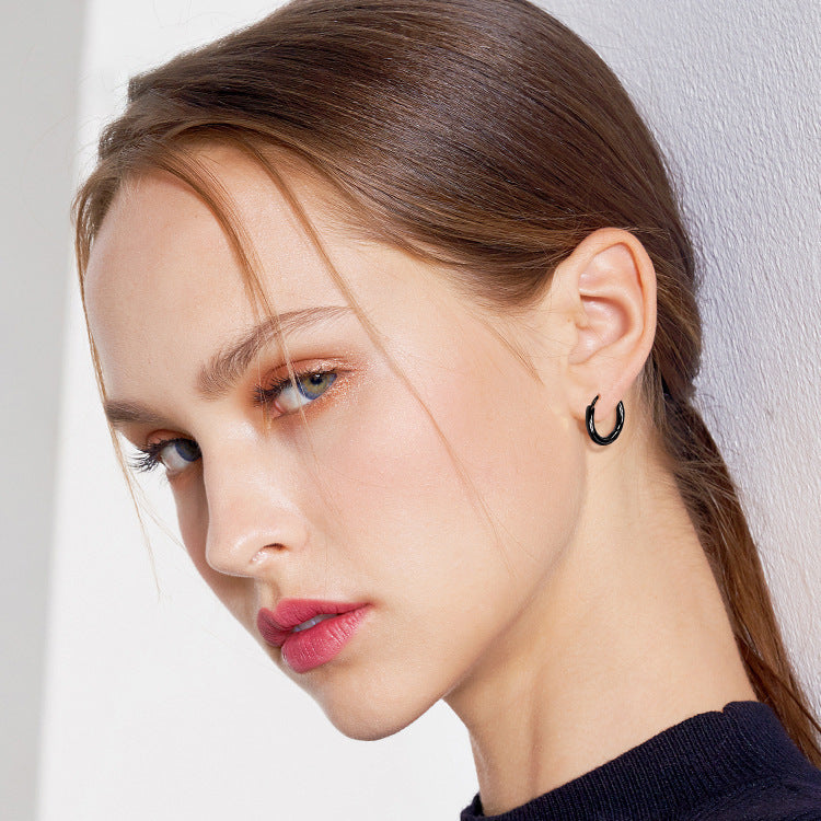 Elegant Round Stainless Steel Ear Clips For Women
