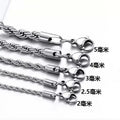 Stainless Steel Fried Dough Twists Necklace Fried Dough Twists Chain