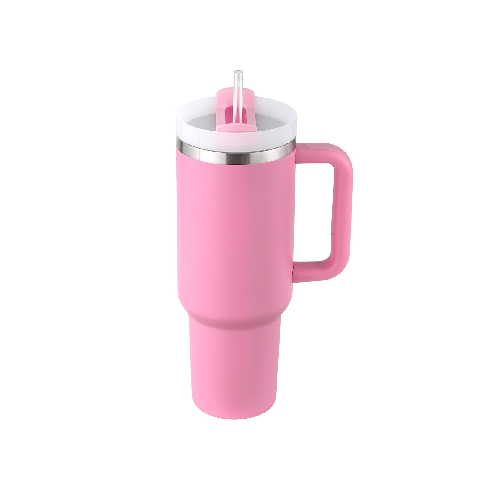 40 oz Stainless Steel Insulated Tumbler with Handle and Straw