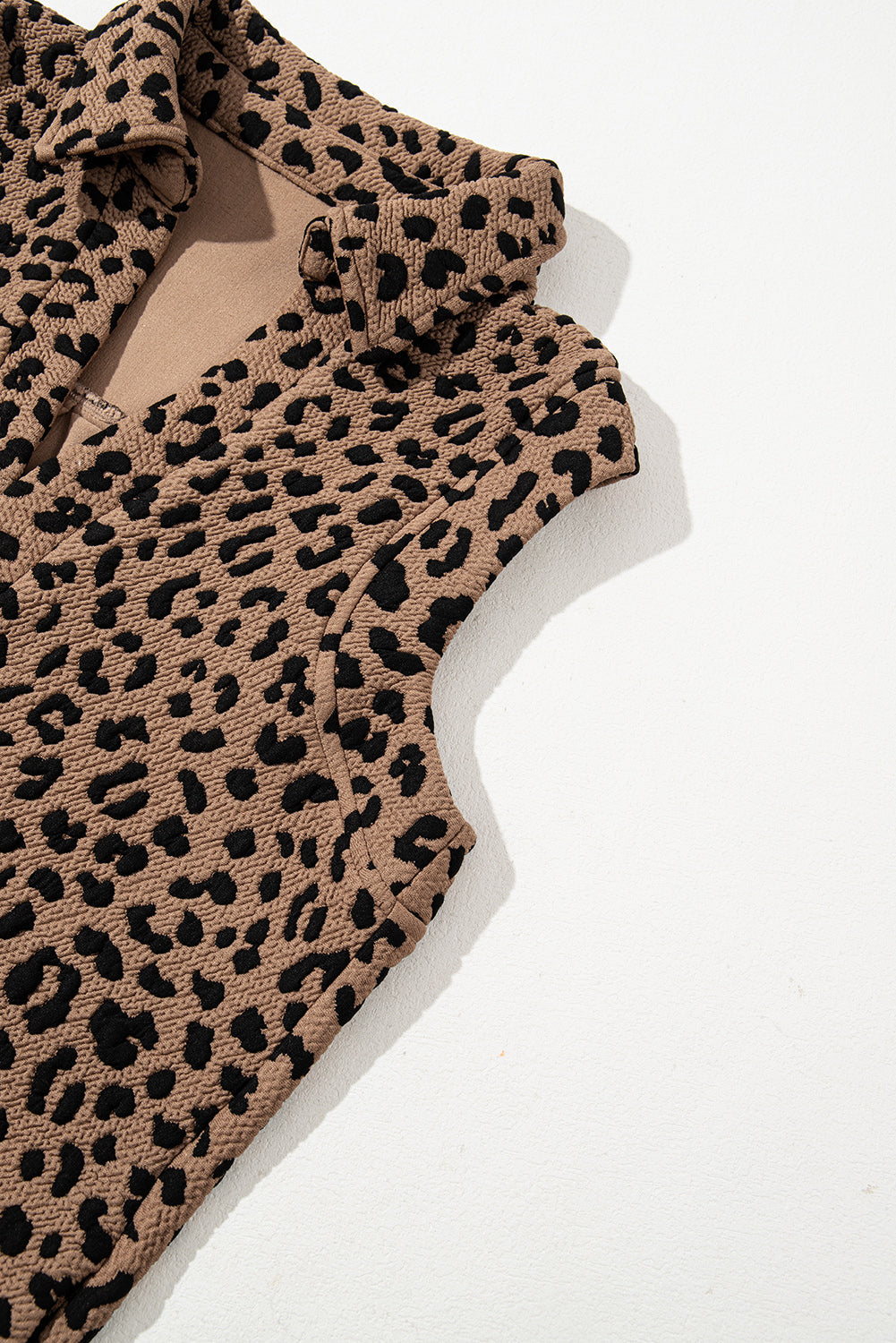 Leopard Print Sleeveless Mini Dress Tan and Black Summer Dress