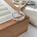 Sweet Flower Ring For Women, INS Style Minimalist Versatile Open Band,