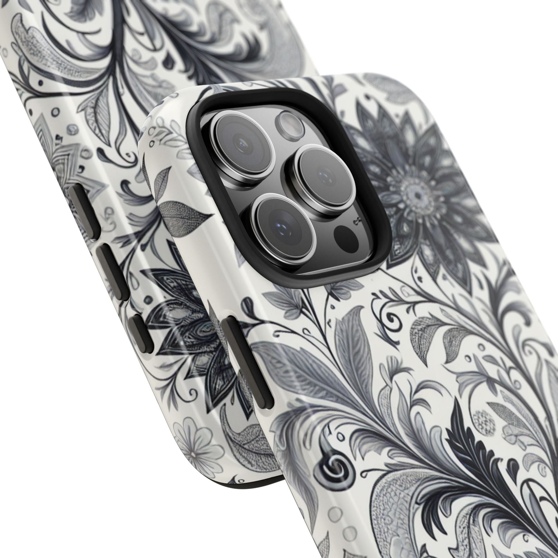 Floral Tough Phone Cases, Durable Phone Cover, Stylish Floral Design, Gift for Her, Trendy Tech Accessories, Birthday Present