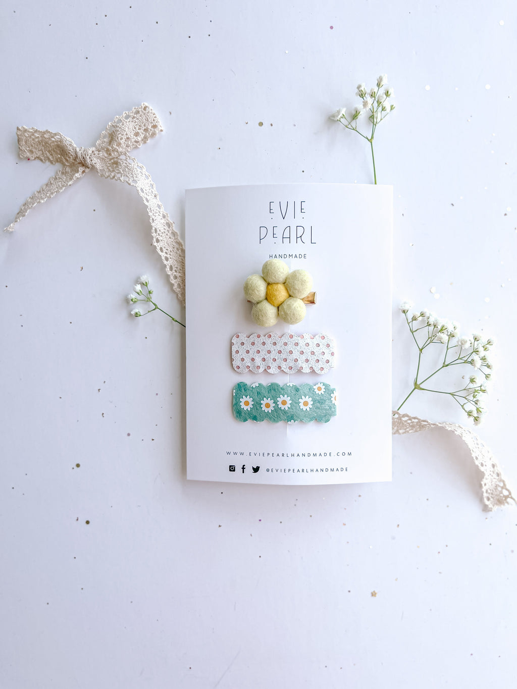 Spring Daisy Snap Clip Set