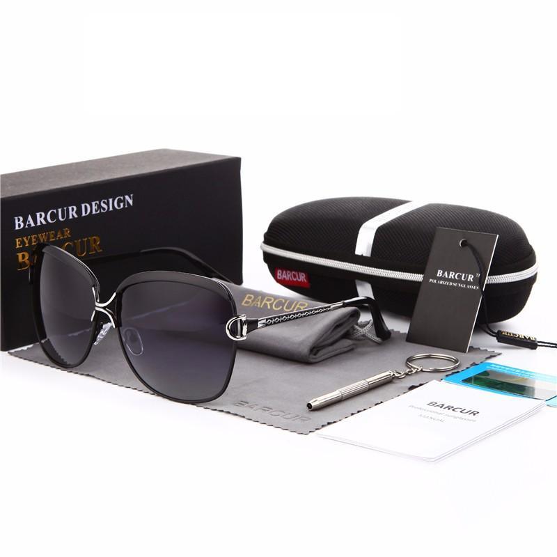 Oversized Polarized Cat Eye Sunglasses for Women Retro Glam