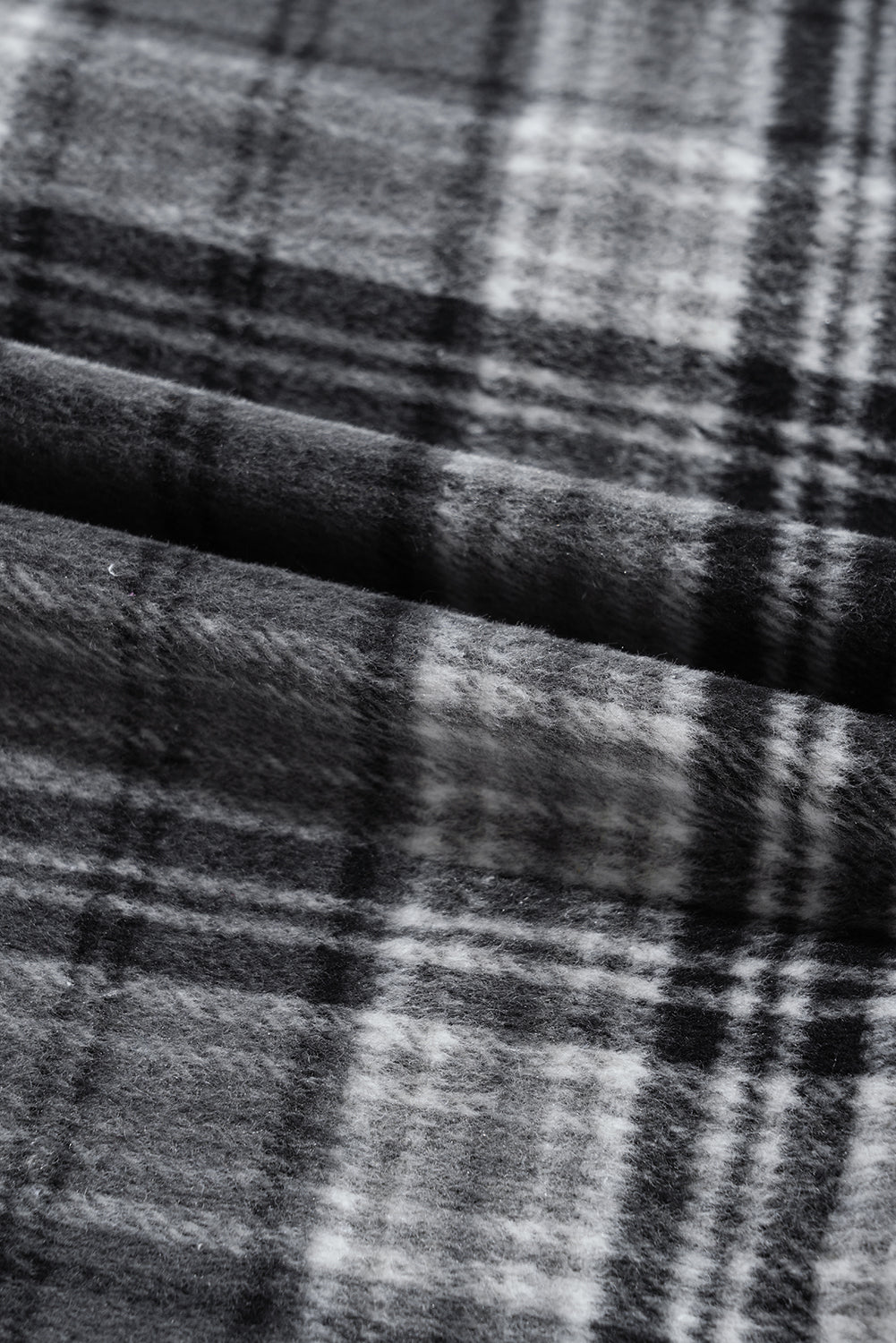 Plaid Pocketed Button-Up Hooded Shacket