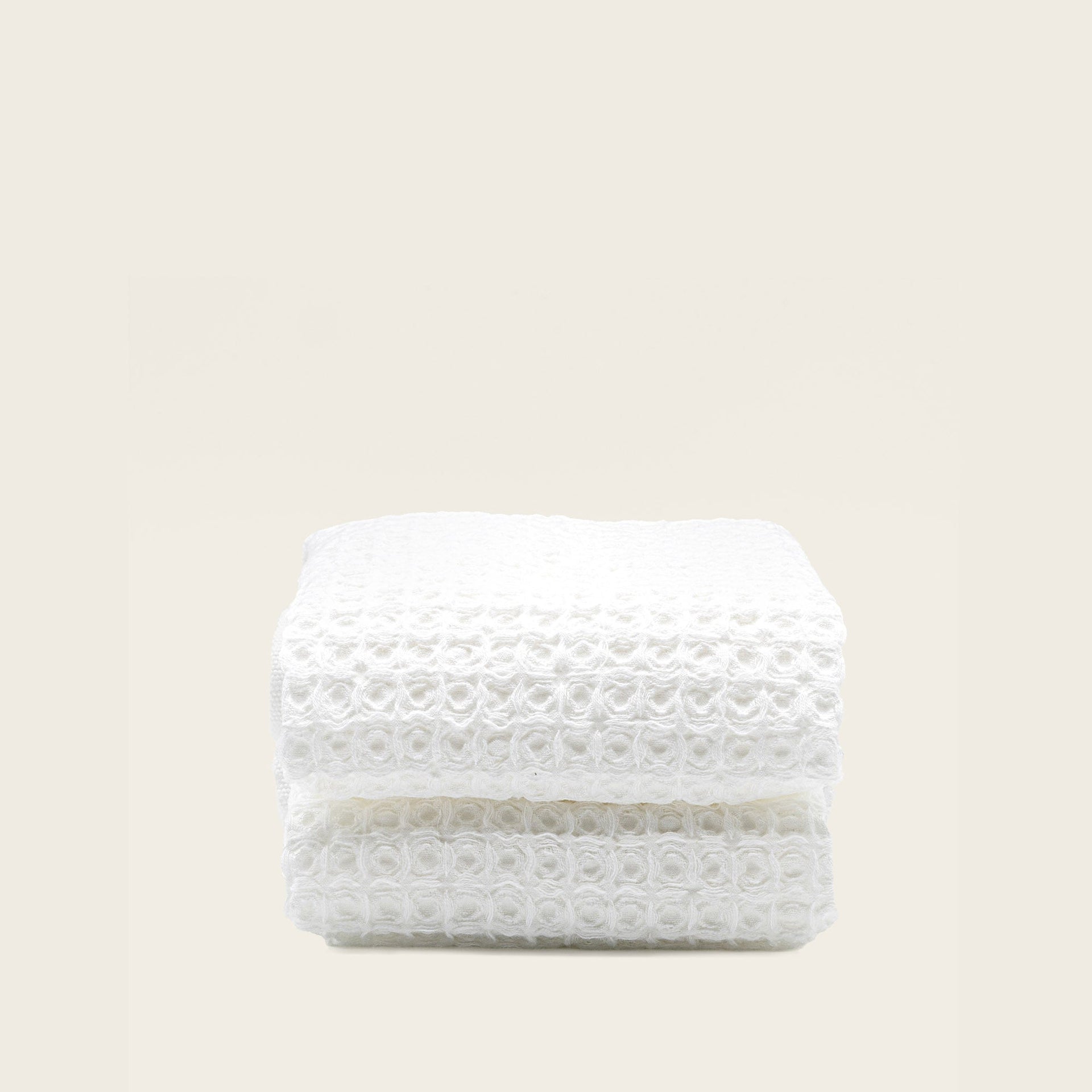 Sedona White Cotton Waffle Weave Bath Towel - Image 12