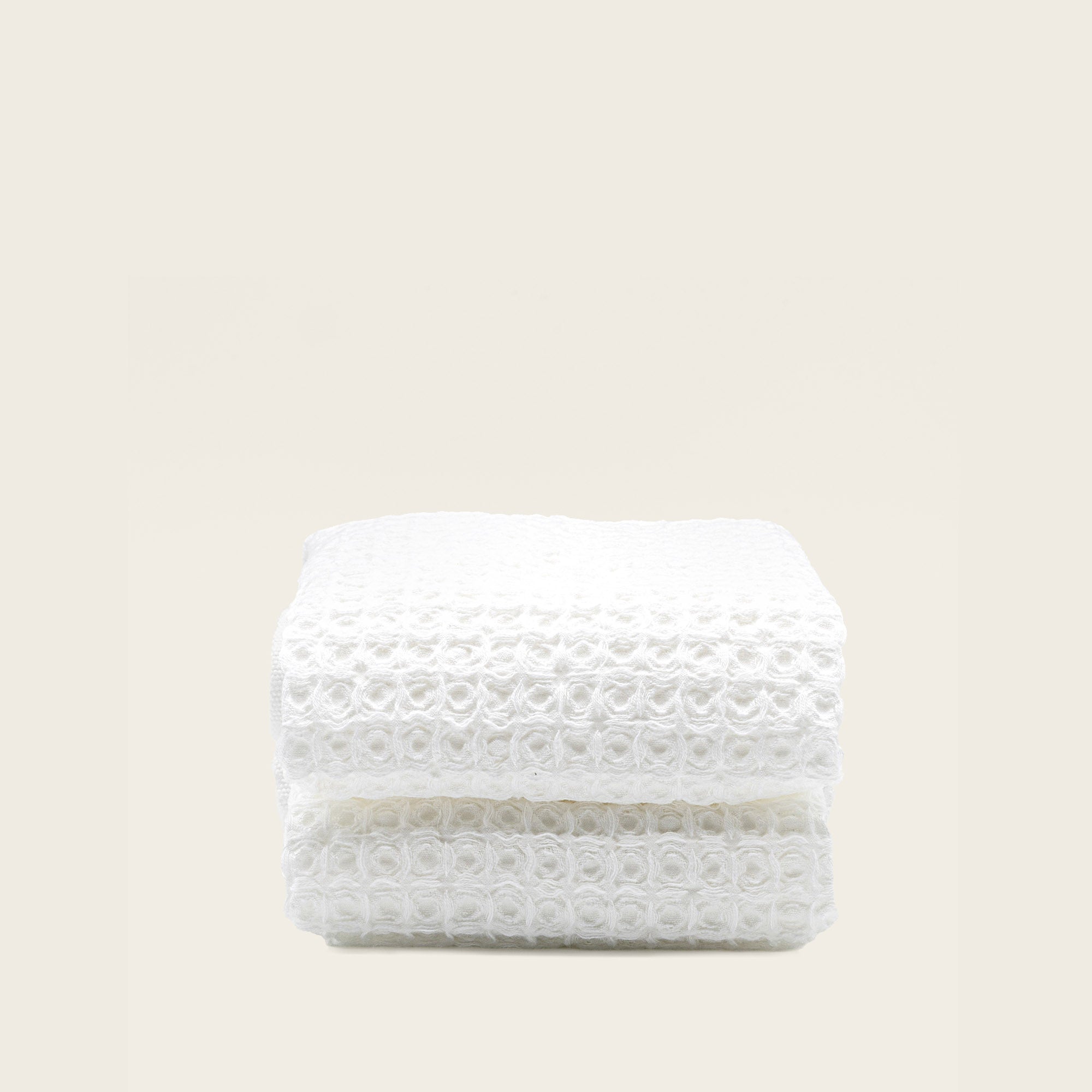 Sedona White Cotton Waffle Weave Bath Towel - Image 12