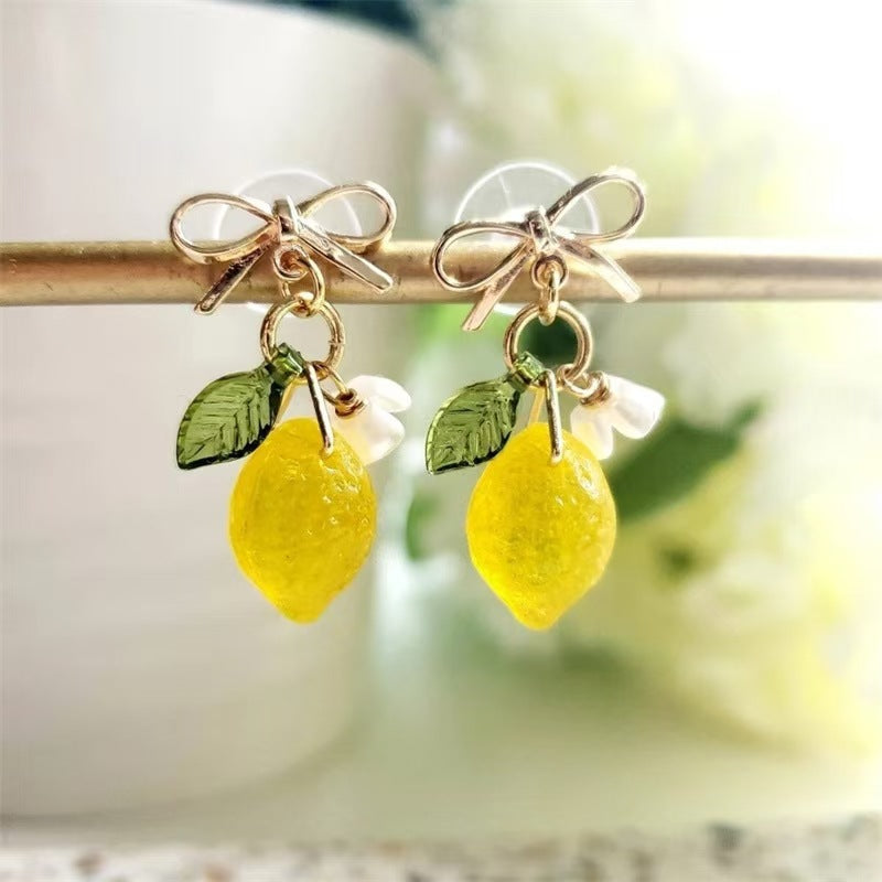 Whimsical Leaf Pendant Earrings in Vibrant Creative Resin Colors