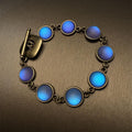 Vintage Blue Statement Heavy-Duty Bracelet for Women Elegant Jewelry