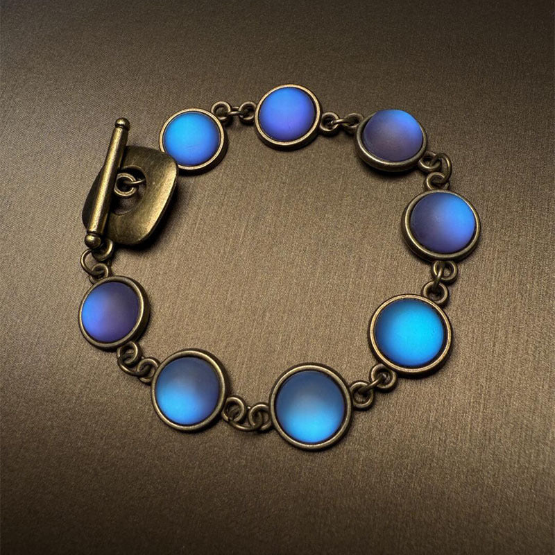 Vintage Blue Statement Heavy-Duty Bracelet for Women Elegant Jewelry