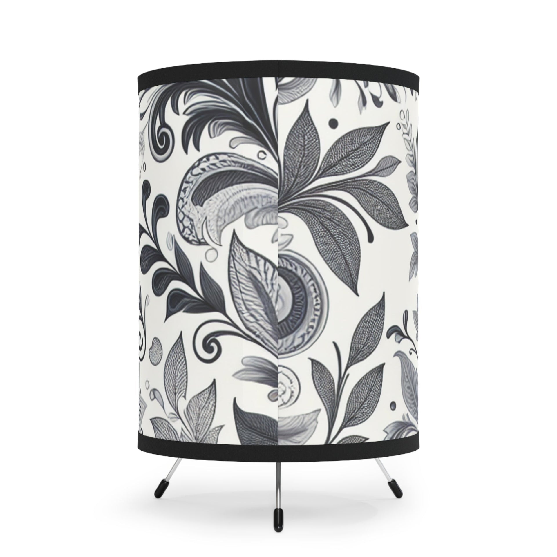 Floral Tripod Floor Lamp for Modern Living Room Decor