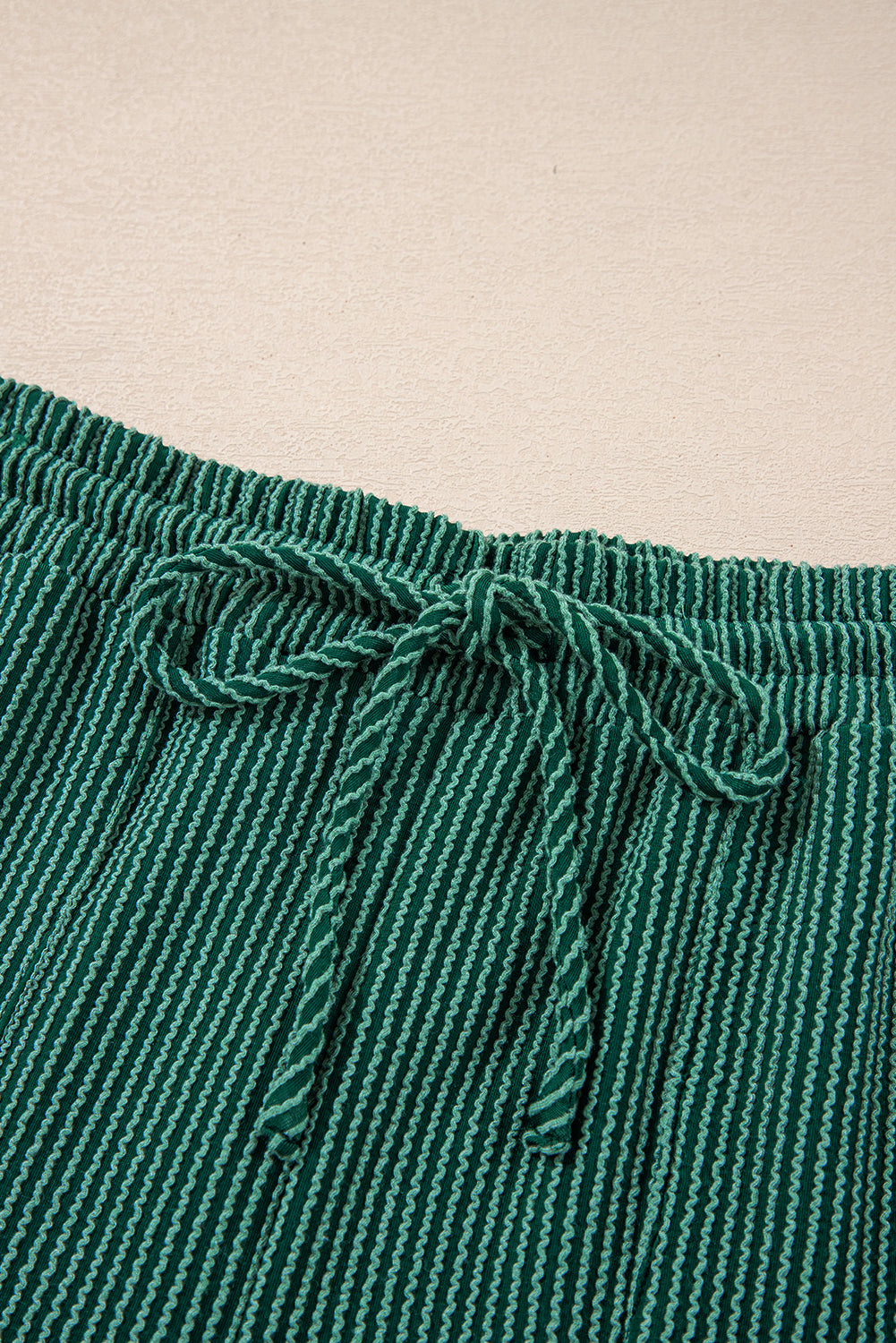 Christmas Letter Print Corded Knit Top & Pants Set